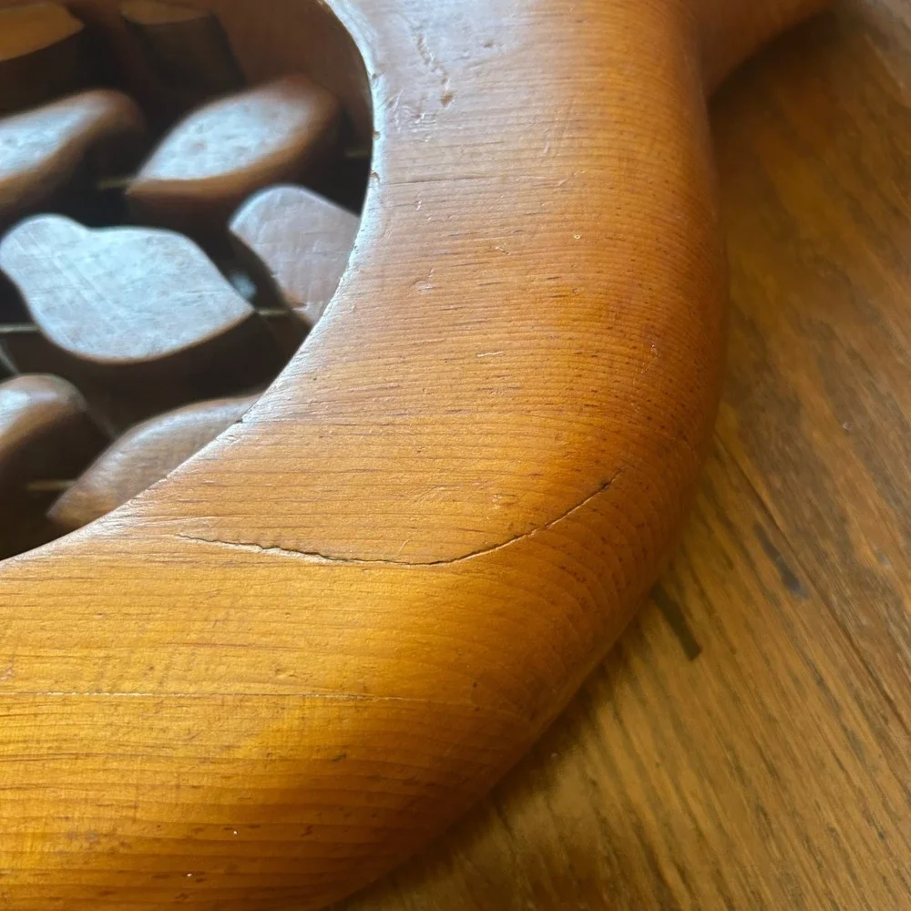 Vintage MCM Art Wood Bird Sculpture Brown Mid Century Modern Wall Decor 20in